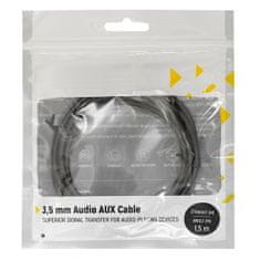 MG audio kábel 3.5mm mini jack M/M 2m, čierny