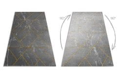 Dywany Łuszczów Kusový koberec Emerald geometric 1012 grey and gold 80x150