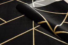 Dywany Łuszczów Kusový koberec Emerald geometric 1012 black and gold 120x170