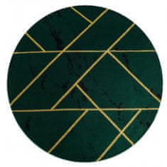 Dywany Łuszczów Kusový koberec Emerald geometric 1012 green and gold kruh 120x120 (priemer) kruh