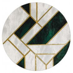 Dywany Łuszczów Kusový koberec Emerald 1015 green and gold kruh 120x120 (priemer) kruh