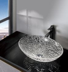 SAPHO , PURUS sklenené gravírované umývadlo 50x36 cm, čirá, TY305CL