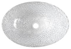 SAPHO , PURUS sklenené gravírované umývadlo 50x36 cm, čirá, TY305CL
