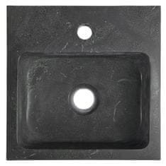 SAPHO , BLOK kamenné umývadlo 30x10x30 cm, čierny Antracit, 2401-29