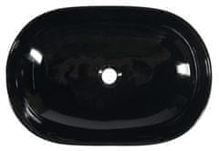 SAPHO , PRIORI keramické umývadlo na dosku 60x40 cm, čierna, PI031