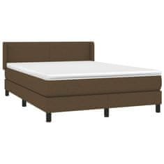 Petromila vidaXL Boxspring posteľ s matracom tmavohnedá 140x200 cm látka