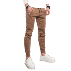 OMBRE Pánske chinos nohavice MAYSON hnedé MDN14271 XL