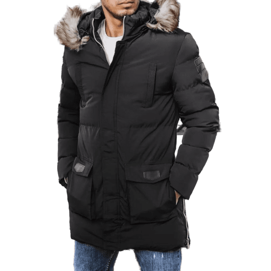 Dstreet Pánska zimná bunda prešívaná RHETA čierna tx4274 S