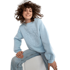 Ex moda Dámska mikina bez kapucne oversize FAY svetlo modrá EM-BL-617-4.41P_392612 Univerzálne