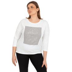 RELEVANCE Dámska blúzka s potlačou plus size VICKI ecru RV-BZ-8486.29X_393614 Univerzálne