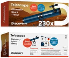 Levenhuk Discovery Spark 114 EQ Telescope with book