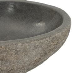 Petromila vidaXL Umývadlo, riečny kameň, oválne 29-38 cm 