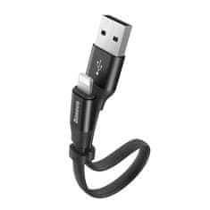 shumee Plochý kábel Iphone Lightning USB kábel s držiakom 2A 23CM čierny