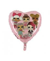 Hollywood Héliový balón - LOL Surprise - Ružové srdce - 45 cm 