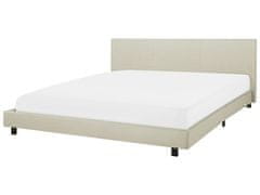 Beliani Čalúnená posteľ béžová 180 x 200 cm ALBI