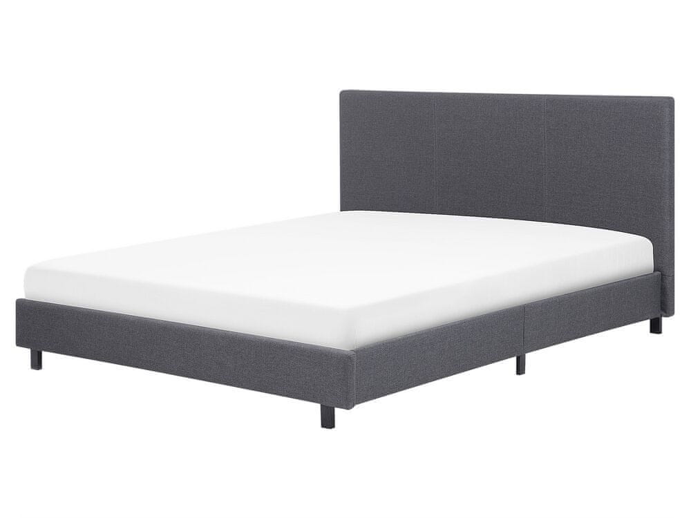 Beliani Čalúnená posteľ sivá 160 x 200 cm ALBI