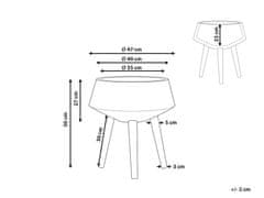 Beliani Stojan na kvety s drevenými nohami 35 cm taupe AGRIA