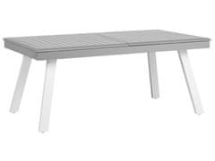 Beliani Rozkladací záhradný stôl 175/225 x 100 cm sivý PERETA