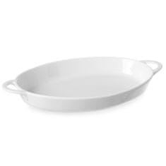 shumee Oválny pekáč s rúčkami 270x180x40mm biely porcelán - Hendi 784020