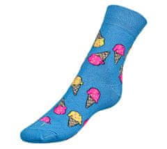 Ponožky Zmrzlina - 39-42 - modrá, žltá, ružová