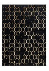 Dywany Łuszczów Kusový koberec Gloss BB407C C72 86 black/gold 120x170