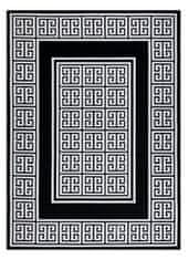 Dywany Łuszczów Kusový koberec Gloss 6776 85 greek black/ivory 80x150