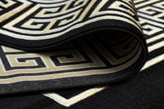 Dywany Łuszczów Kusový koberec Gloss 6776 86 greek black/gold 120x170