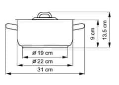 Kolimax Rajnica s pokrievkou Klasik 22 cm 3 l