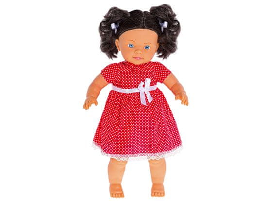 Mikro Trading Tmavovlasá bábika 40 cm s mäkkým telom v krabici