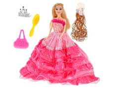Mikro Trading Ružová bábika princezná 29 cm s príslušenstvom v krabici