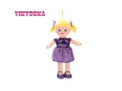 Mikro Trading Viktorka handrová bábika 32 cm česky hovoriaca na batérie fialová