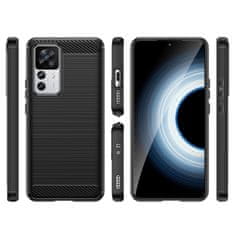 IZMAEL Carbon Shield TPU puzdro pre Xiaomi 12T/12T Pro - Čierna KP25735