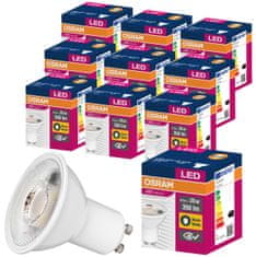 Osram 10x LED žiarovka GU10 4,5W = 35W 350lm 2700K Teplá biela 120°