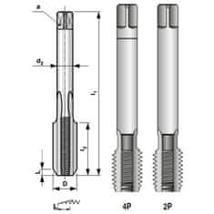 Narex Závitník sadový ručný 2181 M18x1,5 III. HSS ľavý