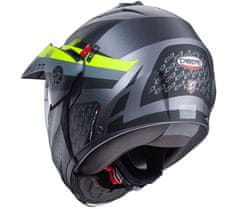 Caberg Helma na moto Tourmax X Sarabe matt gun metal/black/yellow fluo vel.L