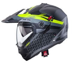 Caberg Helma na moto Tourmax X Sarabe matt gun metal/black/yellow fluo vel.L