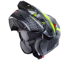 Caberg Helma na moto Tourmax X Sarabe matt gun metal/black/yellow fluo vel.L