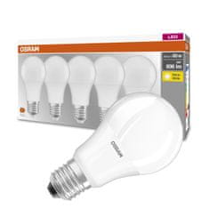 Osram 5x LED žiarovka E27 A60 8,5W = 60W 806lm 2700K Teplá biela 300°