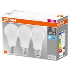 Osram 3x LED žiarovka E27 A60 8,5W = 60W 806lm 4000K Neutrálna biela 300°