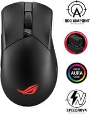 ASUS ROG Gladius III Wireless AimPoint (90MP02Y0-BMUA01), čierna