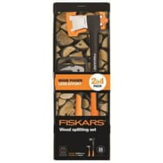 FISKARS Set na štiepanie dreva sekera X21 + sapina XA2