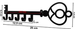 TZB Vešiak KLAVIS 26 cm čierny