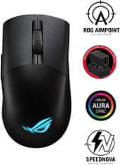 ASUS ROG Keris Wireless Aimpoint (90MP02V0-BMUA00), čierna