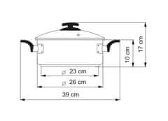 Kolimax CERAMMAX PRO COMFORT rajnica s pokrievkou 26cm 4,5l, granit sivá