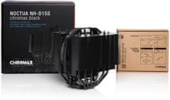 Noctua chladič NH-D15S chromax.black, 4-pin PWM, 1500RPM, 24.6dB, TDP220W, 1x140mm