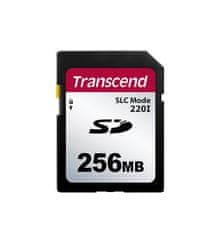 Transcend 256MB SD220I MLC priemyselná pamäťová karta (SLC mode), 22MB/s R, 20MB/s W, čierna