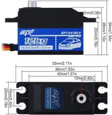 YUNIQUE GREEN-CLEAN Digital Servo Car RC SPT4412LV 12KG Digital Metal Servo s prevodmi vhodnými pre RC diely na vylepšenie automobilov