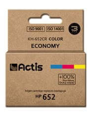 shumee Inkoustová kazeta ACTIS KH-652CR (náhradní HP 652 F6V24AE; standardní; 15 ml; barva)