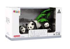 Lean-toys Sada figúrok zvierat Panda s malými