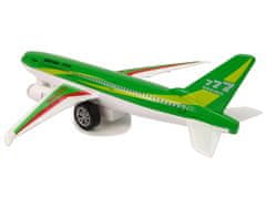 Lean-toys Osobné lietadlo Boeing 777 Zelené napájané svetlá Zvuky